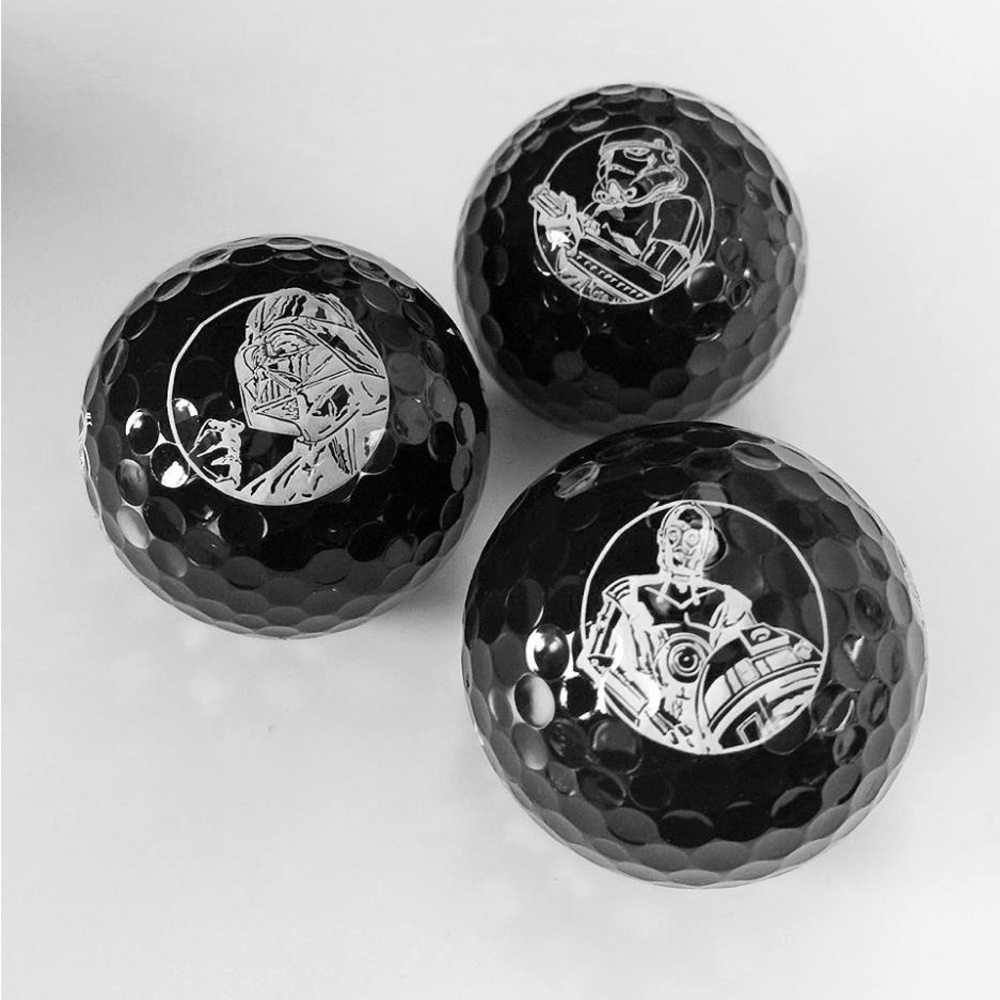 Mark & Lona Black Star Wars Golf Balls